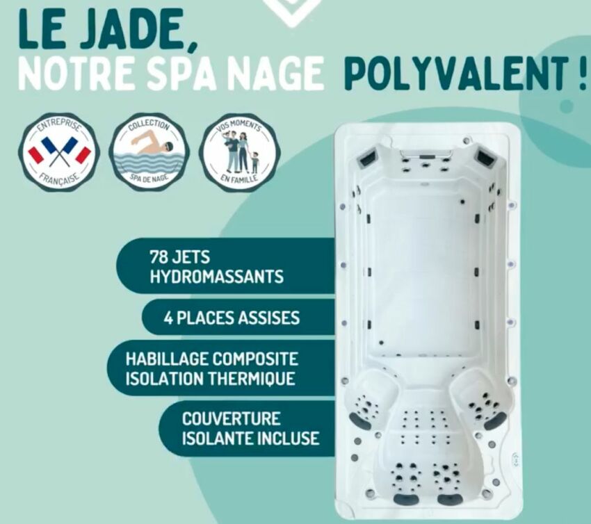 BE SPA FRANCE : Zoom sur le spa de nage JADE&nbsp;&nbsp;