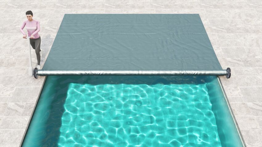 Enrouleur de couverture pour piscine iScoot 780R, par APF Pool Design&nbsp;&nbsp;