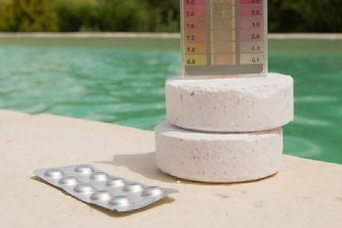 Bandelette test piscine Aquatest jaune chlore - Analyse d'eau