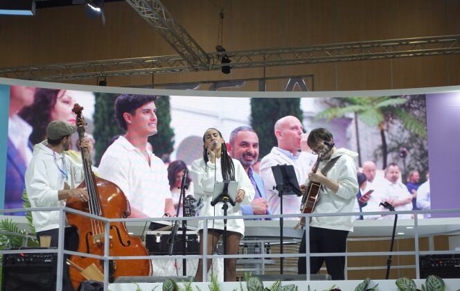 Petite pause musicale avec un concert de jazz, organisé sur le stand Aiper DR