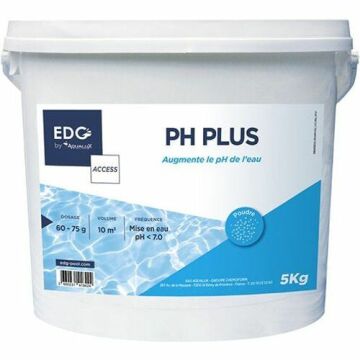 Ph Plus Piscine - Augmente le pH- Améliore le Confort de Baignade et la Qualité de l'Eau - Haute Concentration - Poudre - Seau 5kg - Gamme Traitement