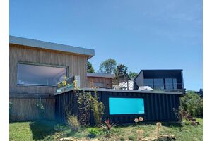 Piscine container avec fenêtre