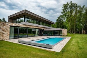 Piscine enterrée avec volet roulant - Piscine Dugain Thionville