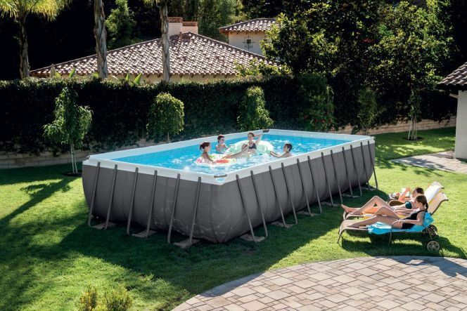 Piscine Tubulaire Rectangulaire Ultra Silver Intex Piscine Hors Sol