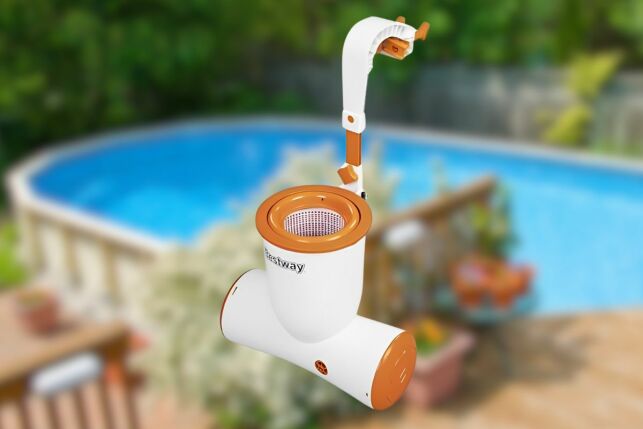 Cette pompe de piscine étonnante est aussi un skimmer. Pratique, non ?