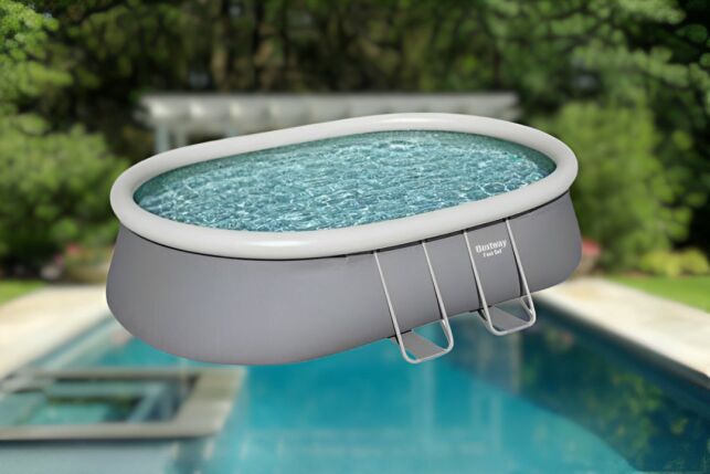 Profitez d'un merveilleux été avec la piscine gonflable ovale Fast Set de Bestway !