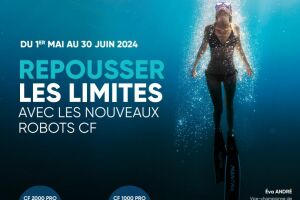 Repousser les limites : jusqu'à 159€ remboursés sur les robots piscine CF Pro (CF group) du 1er mai au 30 juin 2024