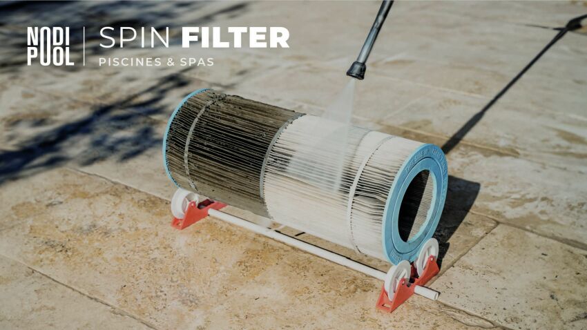 Spin Filter, par Nodipool, pour nettoyer ses cartouches de filtre piscine facilement
&nbsp;&nbsp;