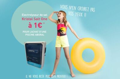 Votre électrolyseur à 1€ pour l'achat d'une piscine avec Aboral